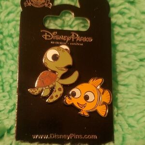 Disney Parks Pin Set — Squirt And Nemo